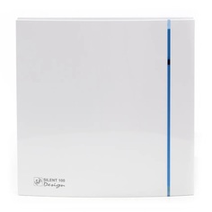 Тихий вытяжной вентилятор 100 мм, Soler&Palau Silent-100 CZ Design white, c обратным клапа S&P
