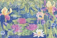 Панно Сад Моне лаппатированный 60х90 Kerama Marazzi