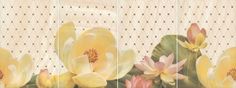 Панно Летний сад беж из 4 частей 20х30 (размер каждой части) 30х80 Kerama Marazzi