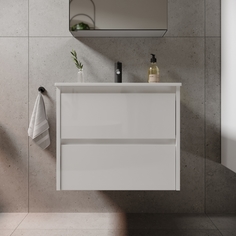 Тумба с раковиной Sancos Libra 60 белая, LB60W+CN7001