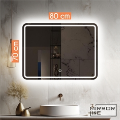 Зеркало с LED подсветкой без подогрева KVVgroup Alone Raggio 80х70 ARag820_BP