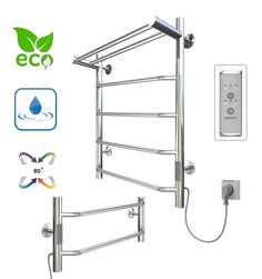 Полотенцесушитель электрический Aquanerzh Трапеция 600х500 с полкой, таймер справа