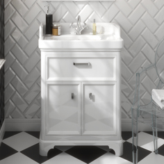 Тумба с раковиной Kerama Marazzi Pompei 60 белая, с 1 ящиком и 2 дверцами