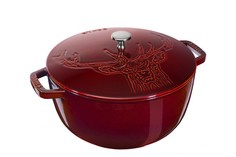 Кокот "Олень", 26 см, 4,9 л гранат Staub