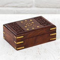 Шкатулка дерево "Лепестки" 15х10х6 см Sima-Land