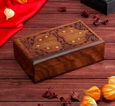 Шкатулка дерево "Листики" 20х13х6 см Sima-Land