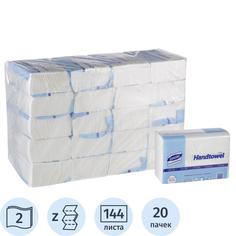 Полотенца бумажные листовые luscan professional z-сложения 2-слойные 20 пачек по 144 листа