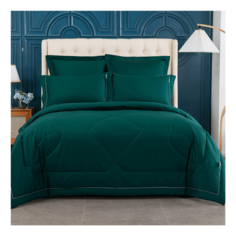 Комплект постельного белья Sofi de Marko Маурицио с одеялом евро мако-сатин зеленый