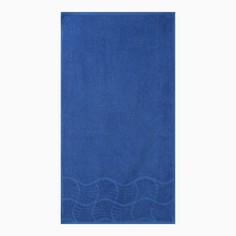 Полотенце махровое 30 х 70 см синее No Brand