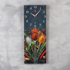 Часы настенные Веер из специй 50х20 см, плавный ход Рубин