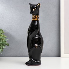 Сувенир керамика "Кошка египетская, чёрная" 21х5,5х6 см No Brand