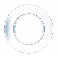 Тарелка обеденная Симпатия, стеклянная, d=25 cм, (OCZ1886), 1566596 Гусь Хрустальный