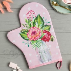 Варежка-прихватка "Summer Beauty" 20х28см,35% х/л,65% п/э,ватин 250г/м2 Этель