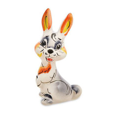 Фигурка Ушастый заяц цв. (Гжельский фарфор) ГЛ- 50 113-7010711 Народные промыслы