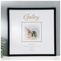 Фоторамка пластик Gallery 40х40 см, 641877-44, чёрный (пластиковый экран) No Brand