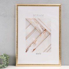 Фоторамка пластик Gallery 50х70 см, 647211 золото (пластиковый экран) No Brand