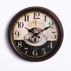 Часы настенные, серия: Кухня, Espresso Caffea, d=35 см No Brand