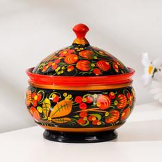 Сахарница «Ягодка», 11х12 см, хохлома No Brand