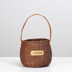 Корзины плетеная, ротанг, 5,5х15,5 см, коричневая No Brand