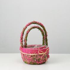 Набор корзин «Цветочный бантик», 2 шт, 22x12/32 см, 16x10/26 см, трава No Brand