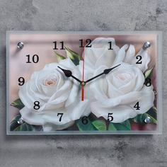 Часы настенные, серия: Цветы, "Розы", 20х30 см No Brand