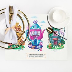 Салфетка на стол "Нет лучше места на земле" 29*40 см Доляна
