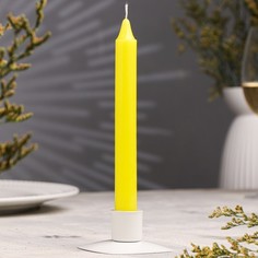 Свеча столовая ароматическая Лимонный фреш, 1,9х18 см, 40 г No Brand