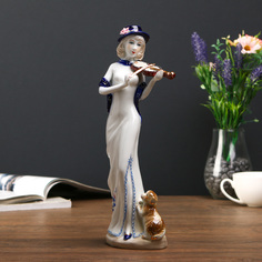 Сувенир керамика "Скрипачка" 29,5х10,8х6,5 см No Brand