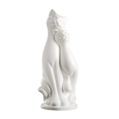 Фигура "Пара кошек" белая 10х27х10см Хорошие сувениры