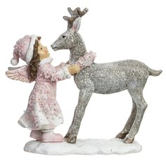 Фигурка декоративная "Девочка с оленем", 15*5,5*14,5 см KSM-782458 Remeco Collection