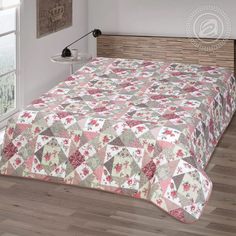 Покрывало Лоскутная мозаика из бязи 220х215 стеганое Арт Дизайн