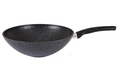 Сковорода-Wok, d=28, антипригарное покрытие, цвет тёмный мрамор Kukmara