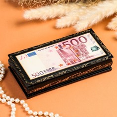 Шкатулка - купюрница «500 EURO», 8,5x17 см, лаковая миниатюра No Brand