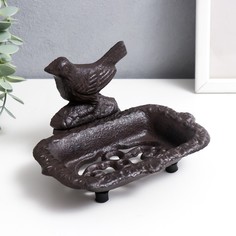 Сувенир чугун мыльница "Птица" 9х11х15 см No Brand