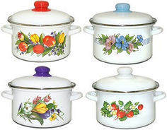 Кастрюля эмаль 3л 01- б 1612/4 в ассортименте