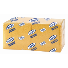 Салфетки бумажные Luscan Profi Pack 1 слой, 24х24 желтые 400шт/уп