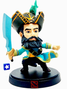 Фигурка Адмирал Кункка Дота Admiral Kunkka Dota 2 (подставка, 10,5 см) No Brand