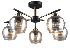 Потолочный светильник Escada 1123/5P E27*40W Antique brass/Black