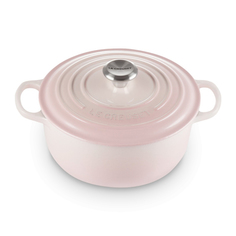 Кастрюля круглая 20 см, светло-розовая, чугун Le Creuset