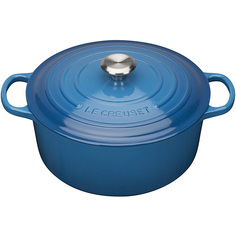 Круглая кастрюля 24см, чугун, цвет: марсель , 21177242002430, LE CREUSET