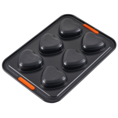 Форма для выпечки CONVERSATION HEART на 6 шт., 38,7х26,9 см, антиприг. покрытие Le Creuset