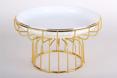 Блюдо на металлической подставке 20.3 см ф.круг Снежная королева/з Коралл