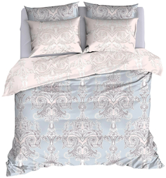 5048/0052 КПБ 1,5сп Premium MARQUISE "Louise" blue сатин н(2) 50*70 Mona Liza