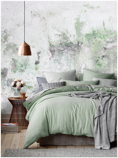 5201/50 КПБ 1,5 сп "Актуал" н(2)70*70 сатин гладкокр.ШАЛФЕЙ (сер/фисташка) Mona Liza