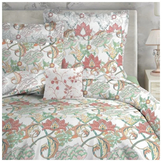 5048/0044-1 КПБ 1,5сп Premium MORRISA "Isolde" water coral сатин н(2) 50*70 Mona Liza