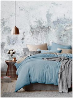 5201/47 КПБ 1,5 сп "Актуал" н(2)70*70 сатин гладкокр.ПЛЯЖ (голубой/бежевый) Mona Liza