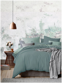 5204/53 КПБ 2 сп "Актуал" н(2)50*70 сатин гладкокр.ПОЛЫНЬ (арктический/мята) Mona Liza