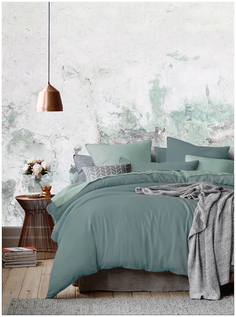 5202/53 КПБ 1,5 сп "Актуал" н(2)50*70 сатин гладкокр.ПОЛЫНЬ (арктический/мята) Mona Liza