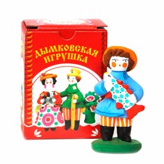 Фигурка "Мужик с рыбой" Дымковская игрушка