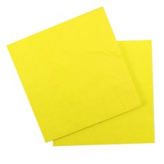 Бумажные салфетки МФ Поиск желтые 33х33 см, 12 шт